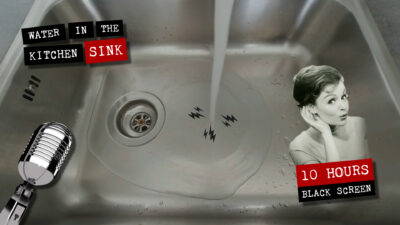 Water in the kitchen sink sound